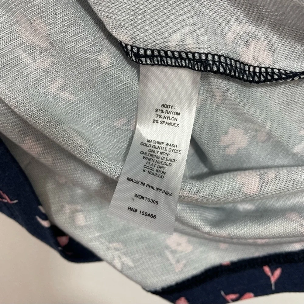 New 41 Hawthorn Bridgette Knit Dress Blue Floral Size Small - Picture 3 of 6